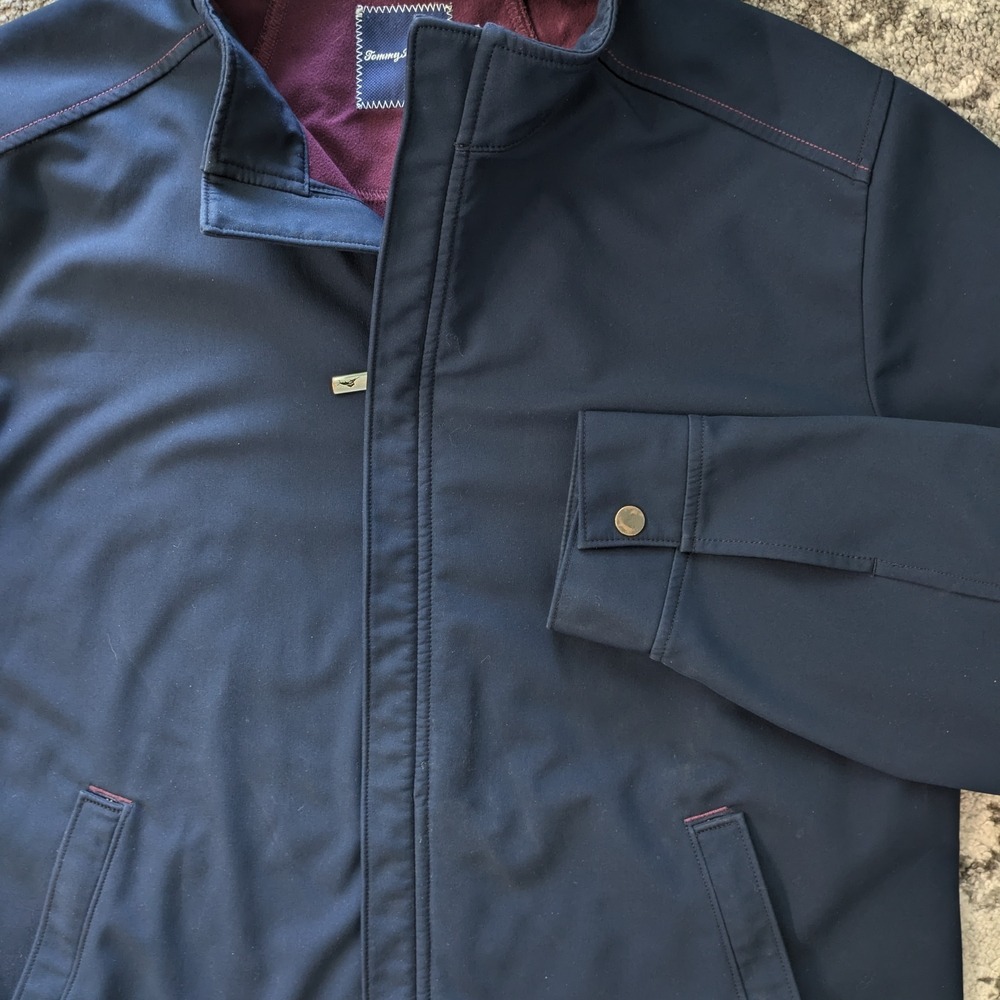 Tommy Bahama Soft Shell Fleece Lined‎ Hidden Zipper Jacket Men's XL